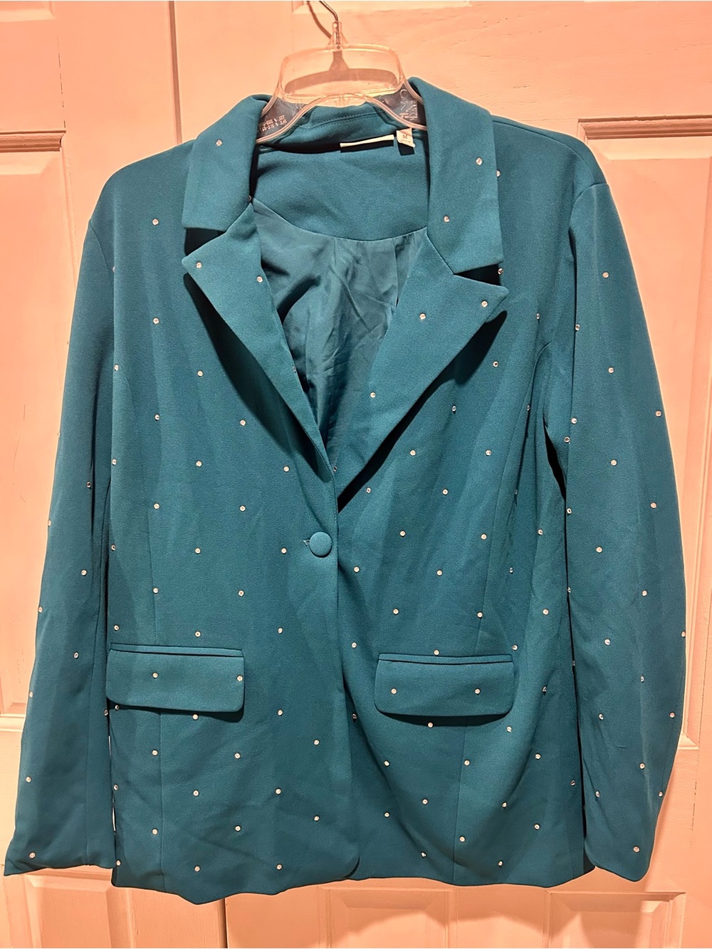 Teal Studded Women's Blazer Jacket